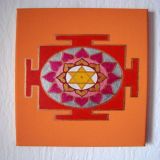 Surya Yantra with Lotus Oil, Apricot Background